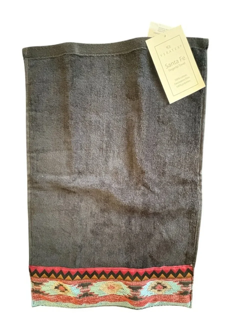 Veratex 7 Piece Towel Set NWT Aztec Southwestern Tribal Geometric Border